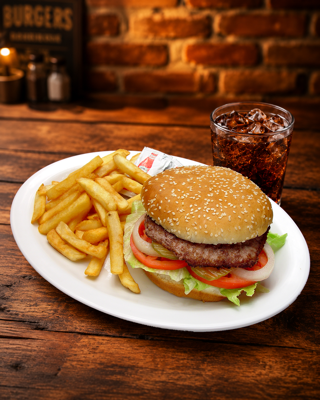 Cheeseburger and fries combo